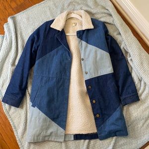 Denim Patchwork Coat